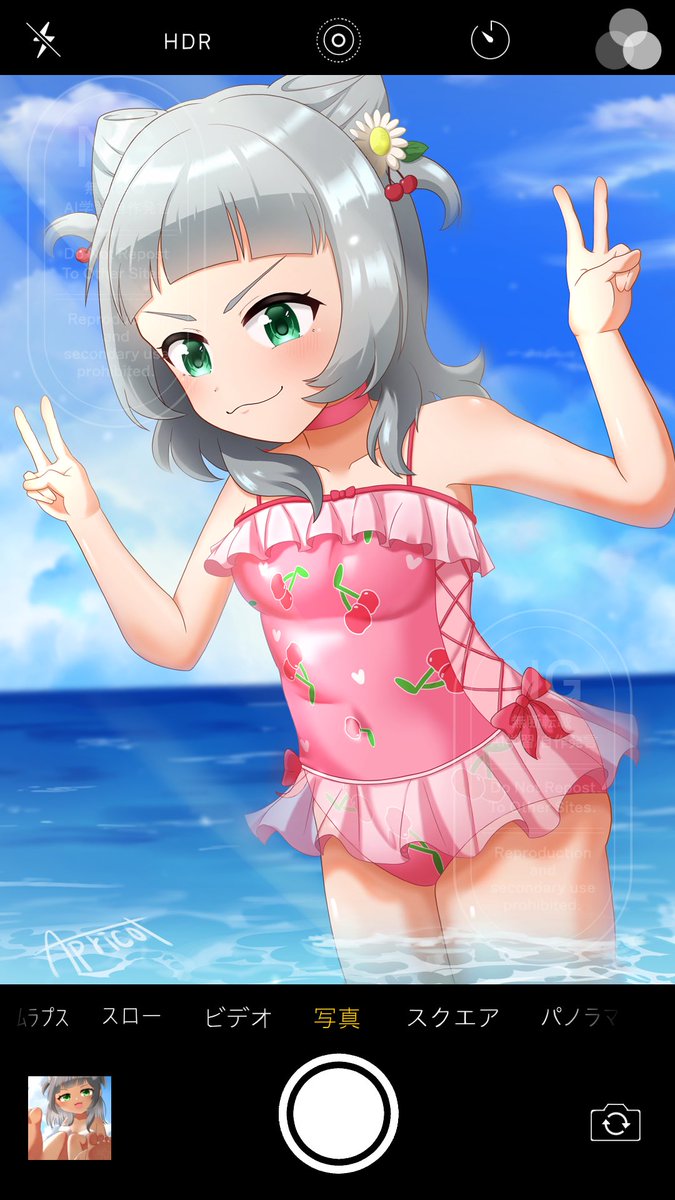 kqe2j's tweet photo. はいチーズ!!📸🏖

(タップ推奨)

#柏木美亜 #ongeki_art https://t.co/QwmTLPyHS0