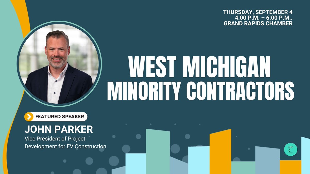 We're looking forward to joining the Grand Rapids Chamber for the West Michigan Minority Contractors event on Thursday, 9/4! John and our team will share how you can partner with us as a prequalified vendor or supplemental trade. Register online here: bit.ly/3UC3DOq