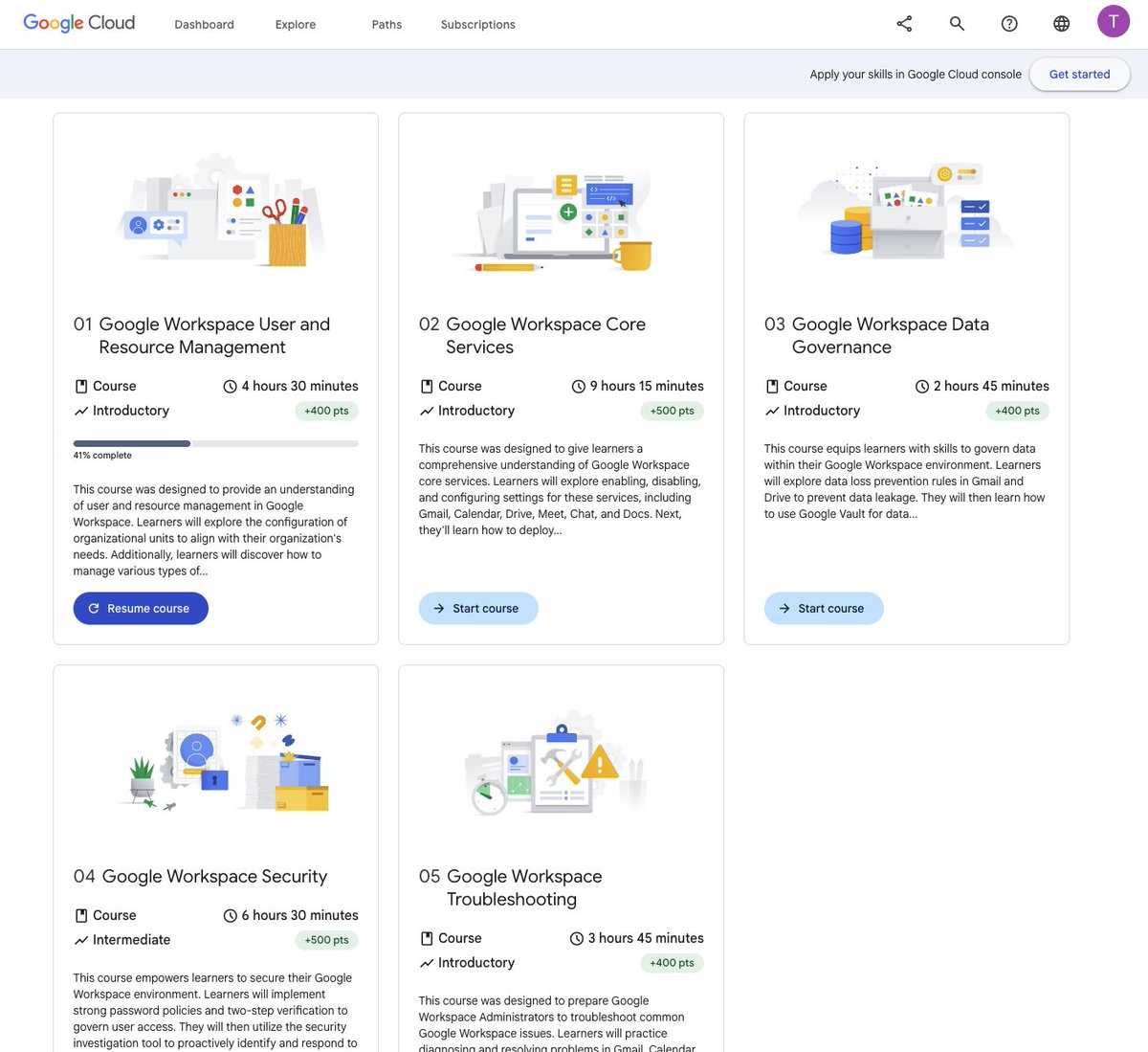 Google Workspace学び直しじゃー！

なんとか時間捻出して、月内にGoogle Workspace Administrator受験しに行きたい