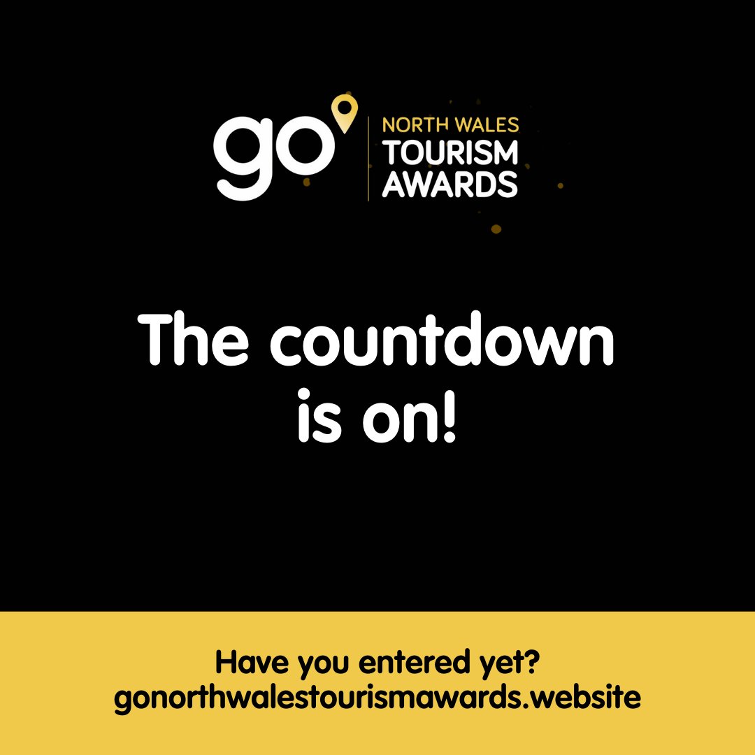 There’s no better spotlight for your hard work and achievements in tourism and hospitality.

⏳ Entries close soon, so get yours in now – gonorthwalestourismawards.website.

It’s YOUR time to shine! 🌟

#NorthWalesTourism #NorthWales #JoinUs #Marketing #Networking