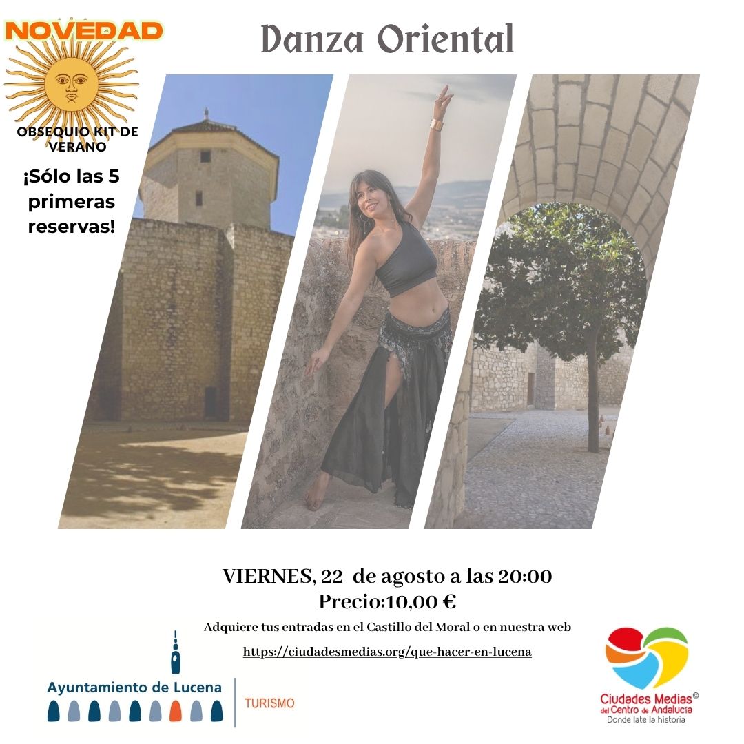 📢 ¡Planazo para este viernes en #Lucena!
💃Danza Oriental en el #CastilloDelMoral 

✨ Una experiencia única llena de historia, cultura y movimiento ¡No te lo pierdas!

▶️ Entradas: ciudadesmedias.org/que-hacer-en-l…
