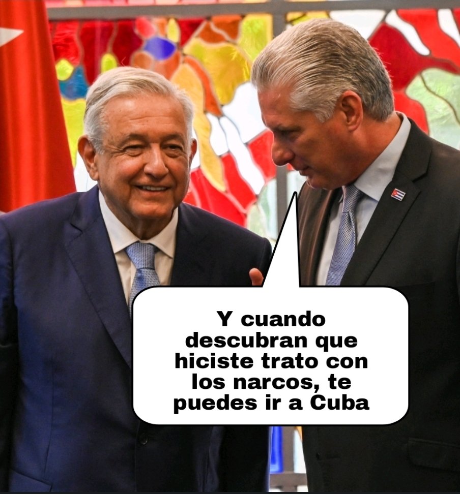 !Zas!

Cuando López Obrador lea la columna de Salvador García Soto, le van a tener que cambiar el pañal.

Les comparto un extracto.

👇

AMLO FINANCIÓ LA RIQUEZA DE LA DICTADURA CUBANA

"Con el argumento de “razones humanitarias” y de “ayuda a un aliado”, el gobierno de Andrés