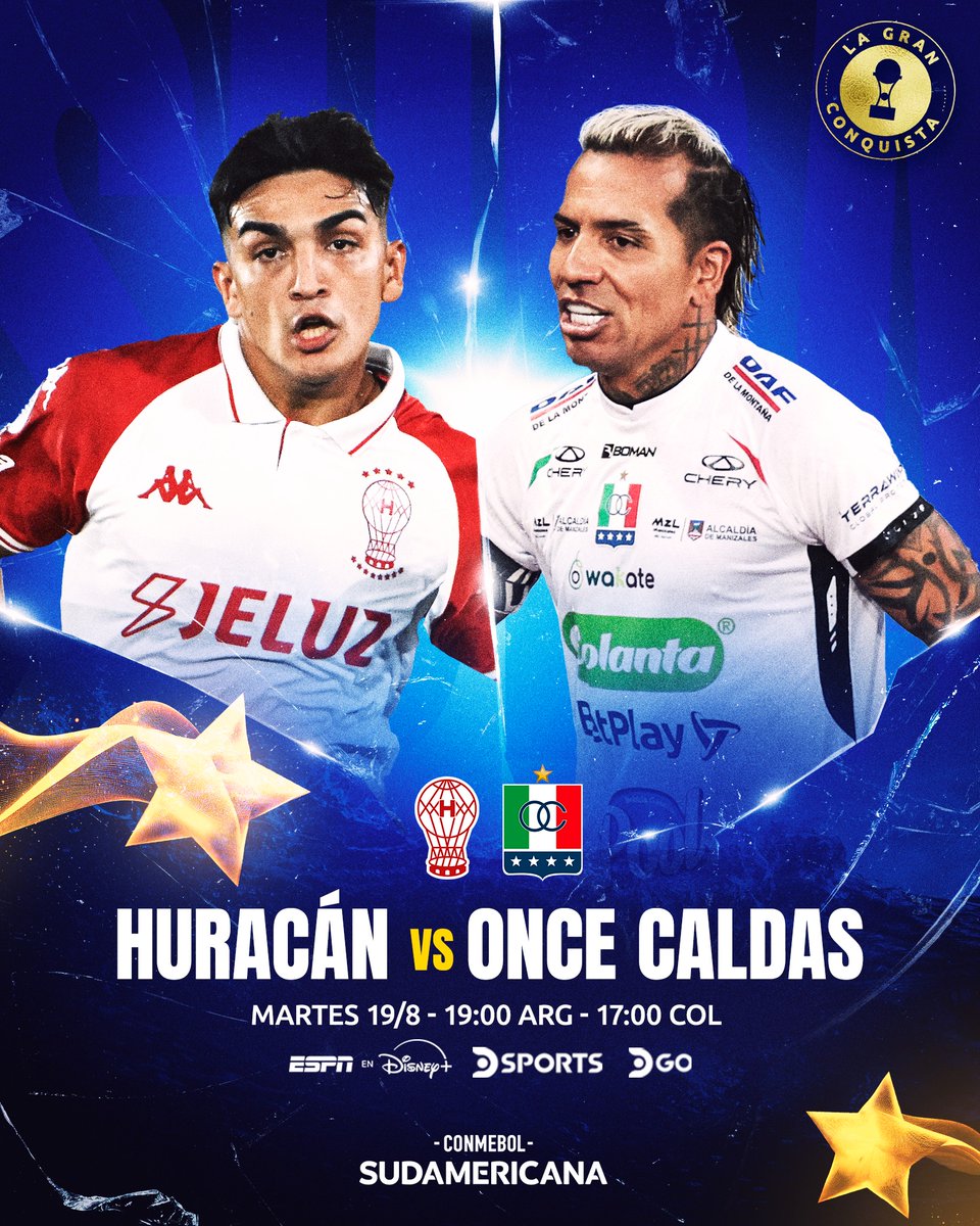⚔️🛡️ ¡A todo o nada! <a href="/CAHuracan/">CA Huracán</a> 🇦🇷 y <a href="/oncecaldas/">🏆 Once Caldas ⭐️⭐️⭐️⭐️</a> 🇨🇴 se juegan el pase a Cuartos 

🏆 CONMEBOL #Sudamericana | #LaGranConquista