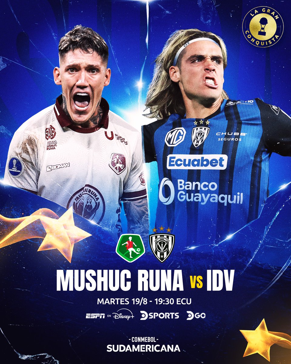 🎟️⚽️ ¡Por un boleto en Cuartos! <a href="/ClubMushucRuna1/">Mushuc Runa Sporting Club</a> 🇪🇨 recibe a <a href="/IDV_EC/">Independiente del Valle</a> 🇪🇨 en Quito

🏆 CONMEBOL #Sudamericana | #LaGranConquista