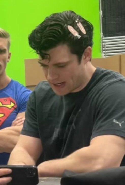 i think about david corenswet wearing hairclips atleast 10 times everyday