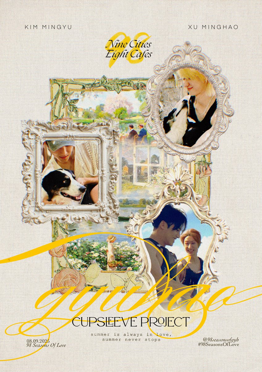 98seasonsofgyh's tweet photo. ✨ #98SeasonsOfLove ✨
🖤 Project for GyuHao Day 💚

GyuHao Cupsleeve Project
💌 9 Cities · ☕️ 8 Cafes
A journey of love across the seasons 

🗺️ Which cities will be part of it?
🎀 Stay tuned — the story unfolds soon 

#gyuhao #กยูฮ่าว #奎八 #규잇 #ギュハオ https://t.co/9I91Oqmhsi
