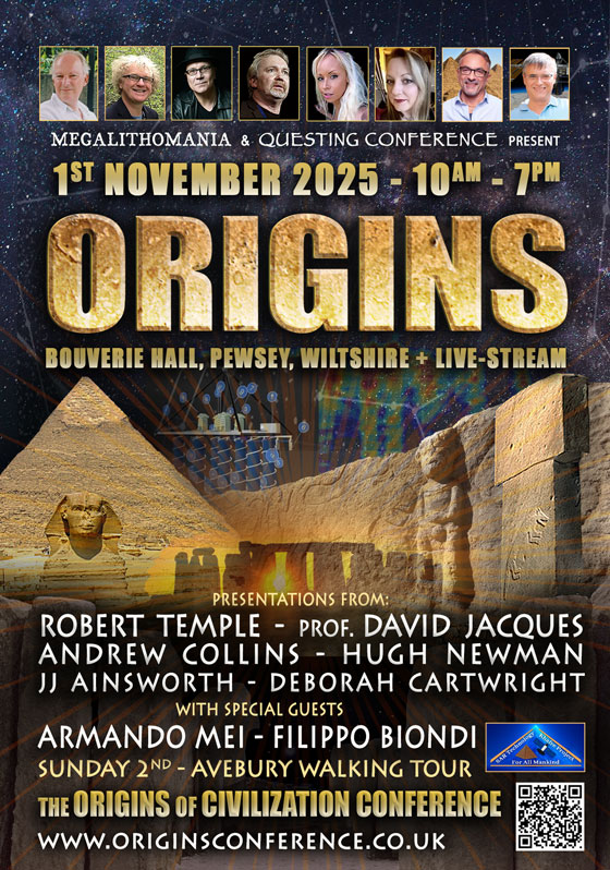 If you're in the UK and want to learn the very latest revelations concerning what awaits discovery beneath the pyramids of #giza, you need to be at the Origins Conference in Pewsey, Wiltshire, on November 1. 
megalithomania.co.uk/origins.html
