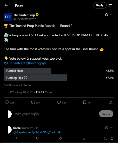 nelefx's tweet photo. @_xprof @TheTrustedProp @FundedNext @fundingpips https://t.co/BZDA5txZe6