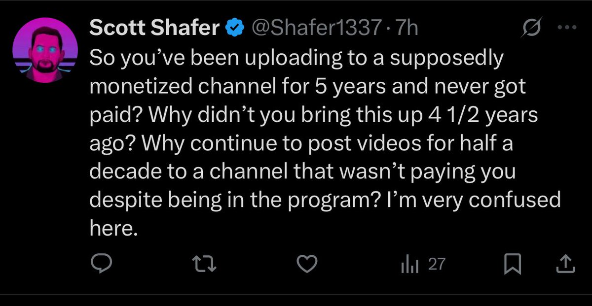 I’m sorry you had a channel that was monetized for 5 years and never got paid?