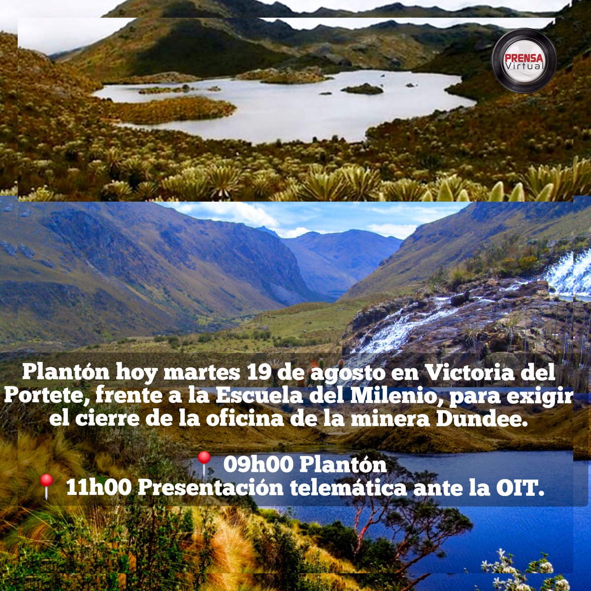 [Convocatoria] Se exigirá el cierre de las oficinas de la minera Dundee Precious Metals.