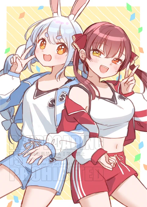 ぺこマリ体操の絵ぜんぜん間に合わなかったので、ラフ全体だけ置いておく いまチマチマ清書してます…!