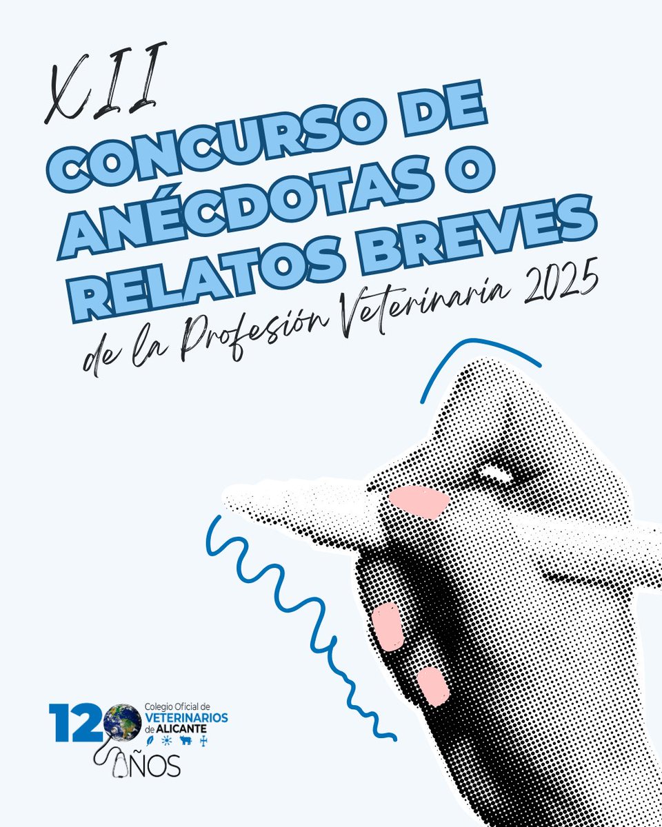 XII Concurso de Anécdotas o Relatos Breves de la Profesión Veterinaria.

Si tu pasión es escribir, dale voz a las experiencias, historias y recuerdos que hacen grande nuestra profesión.

Consulta las bases en la web, dentro de “colegiados” → “Concursos” → “Concurso literario”.