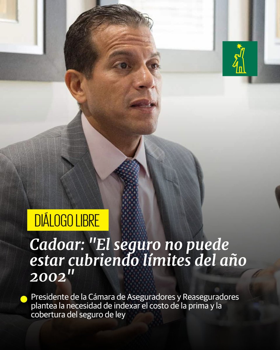 DiarioLibre's tweet photo. 💬 |#DiálogoLibreDL| Presidente de la Cámara de Aseguradores y Reaseguradores plantea la necesidad de indexar el costo de la prima y la cobertura del seguro de ley
🔗 https://t.co/eFhvLlHv2K
#DiarioLibre #Cadoar #SeguroDeLey https://t.co/upJcxZ4ngz