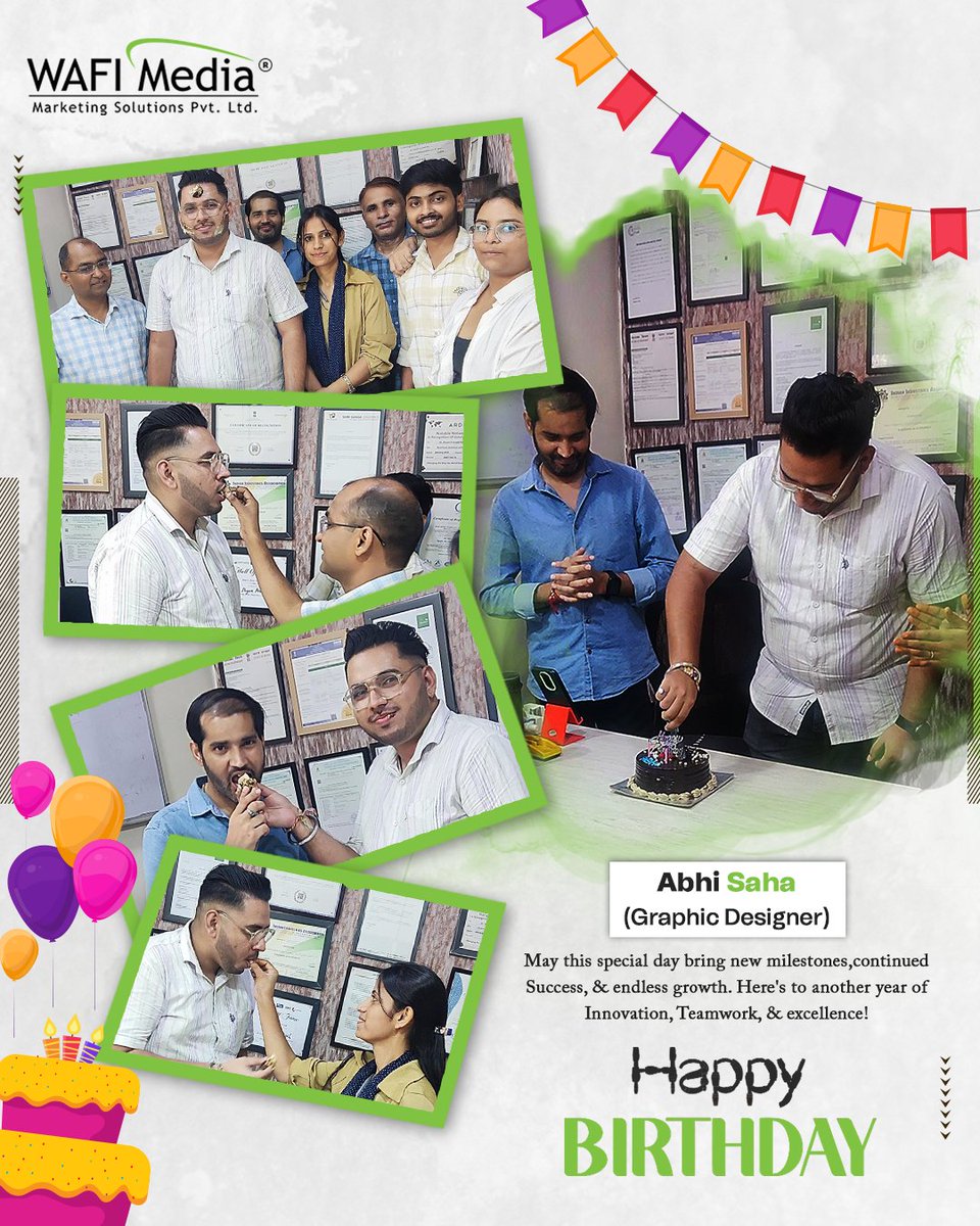 Wishing you a day filled with love, laughter, and joy. Happy Birthday Abhi! May this year bring you endless happiness and success.

#happybirthday #CelebrationTime #wafimediafamily #cheerstoanotheryear
