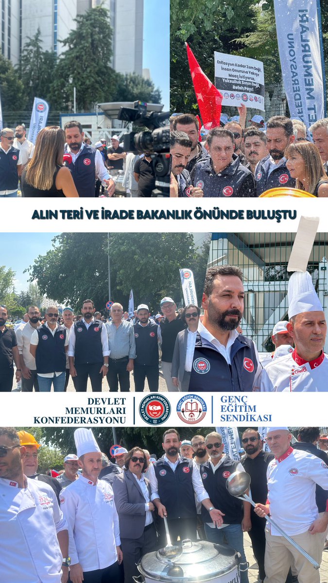 Genç Eğitim Sendikası (@gencegitimsen) on Twitter photo 📢 Genç Eğitim Sendikası olarak Çalışma ve Sosyal Güvenlik Bakanlığı önünde 8. Dönem Toplu Sözlşme’deki zam teklifini protesto ettik.
✊ Memur sadaka değil, hakkını istyor!
✊ Kamu çalışanı insanca yaşam talep ediyor!
<a href="/mfaarslan/">Mehmet Fatih ARSLAN</a>
#MemurMeydanda
#SefaletTeklifineCevabımızGrev 📢 Genç Eğitim Sendikası olarak Çalışma ve Sosyal Güvenlik Bakanlığı önünde 8. Dönem Toplu Sözlşme’deki zam teklifini protesto ettik.
✊ Memur sadaka değil, hakkını istyor!
✊ Kamu çalışanı insanca yaşam talep ediyor!
<a href="/mfaarslan/">Mehmet Fatih ARSLAN</a>
#MemurMeydanda
#SefaletTeklifineCevabımızGrev
