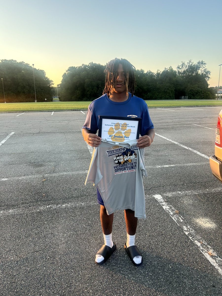 Jordan Fox (@jordan_fox6) on Twitter photo Blessed to be named Defensive Player of the Week against Sumter County high-school <a href="/CoachFour/">Coach Justin Newman</a> <a href="/JerrellMabry/">BigMabs41</a> <a href="/JeremyO_Johnson/">Jeremy Johnson</a> <a href="/CrispFB/">CrispFootball</a>
<a href="/RecruitGeorgia/">Recruit Georgia</a> <a href="/Robert_Spann2/">Robert Spann</a> <a href="/BallCoachHP/">Recruiting 1-0-1</a> <a href="/Coach_Chaffee/">Shawn Chaffee</a> <a href="/CoachKLBs/">Dustin Kincaid</a> <a href="/CoachColzie/">James Colzie III</a> <a href="/JulianColvard/">Julian I. Colvard</a> Blessed to be named Defensive Player of the Week against Sumter County high-school <a href="/CoachFour/">Coach Justin Newman</a> <a href="/JerrellMabry/">BigMabs41</a> <a href="/JeremyO_Johnson/">Jeremy Johnson</a> <a href="/CrispFB/">CrispFootball</a>
<a href="/RecruitGeorgia/">Recruit Georgia</a> <a href="/Robert_Spann2/">Robert Spann</a> <a href="/BallCoachHP/">Recruiting 1-0-1</a> <a href="/Coach_Chaffee/">Shawn Chaffee</a> <a href="/CoachKLBs/">Dustin Kincaid</a> <a href="/CoachColzie/">James Colzie III</a> <a href="/JulianColvard/">Julian I. Colvard</a>