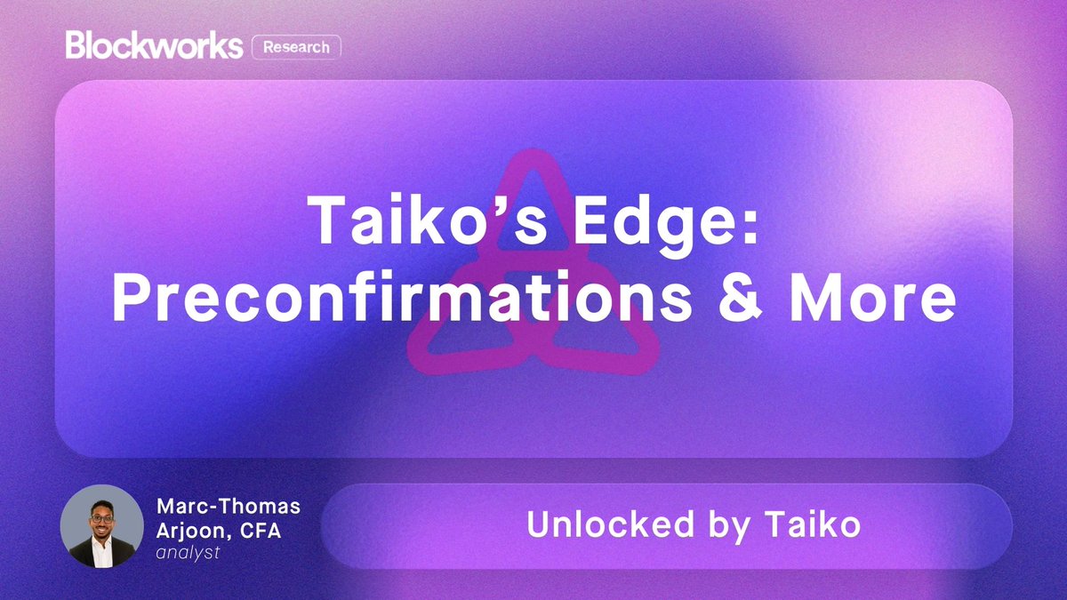 TaikoのEdge：Preconfirmationsなどに関するBlockworks Researchのカバー画像