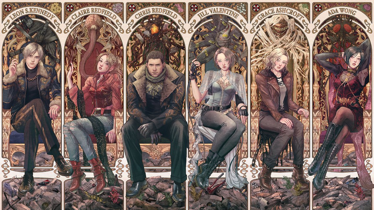 residentevildb's tweet image. Arte oficial dos 30 aninhos de Resident Evil! 😍🥹 O site oficial dos 30 anos está no ar, mas ainda não tem conteúdos lá: game.capcom.com/residentevil/s…