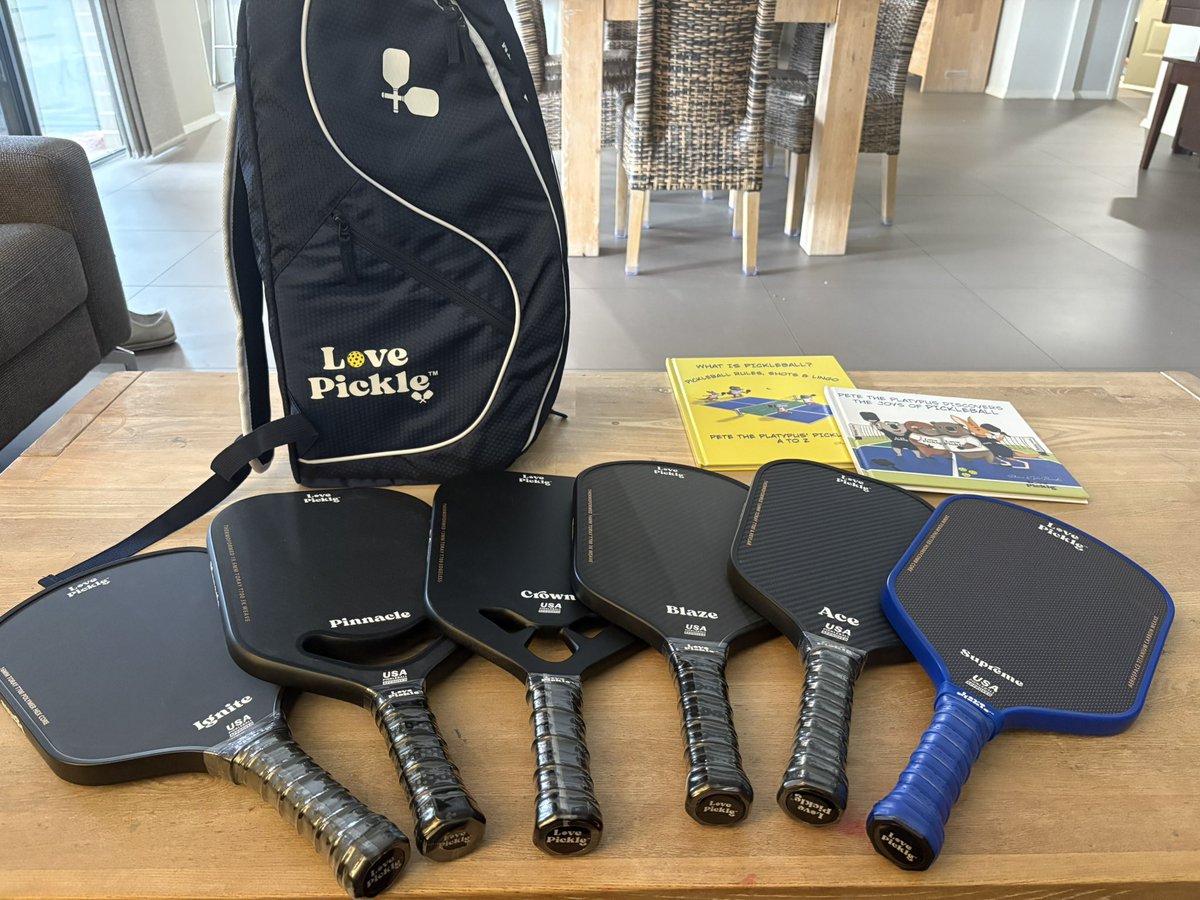 Okay… so I may have a slight problem… #pickleballaddict #LovePickle #demopaddles ❤️❤️❤️