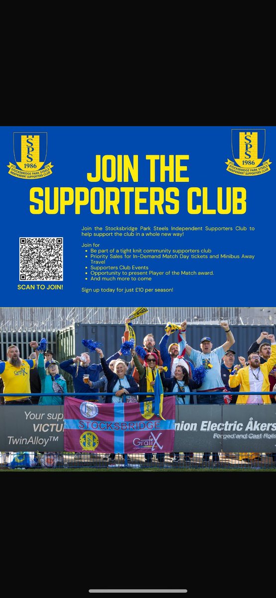 Big news!!
Stocksbridge Park Steels independent supporters club launched today - come support our club &amp; join folk who really care about grassroots football 😁

#Stocksbridge 
#Steels
#nonleague
#footballfamily
#Sheffield