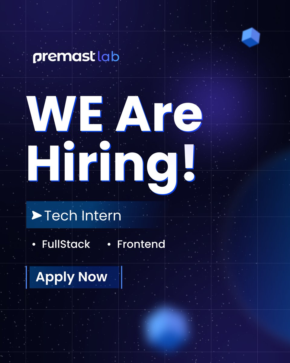 Internship Opportunity at Premast Lab 🚀
Ready to start your career in tech?
Join our Technology team and get real hands-on experience in a fast-moving and innovative workplace.
📩 Apply Now!
utm.guru/ui24v
#Training #internship #TechInnovation #hiring