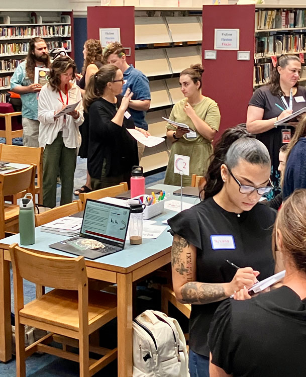 SalemSchoolsk12's tweet photo. There is already a buzz on the campuses of Salem Public Schools...

Day one of New Teacher University in which we welcomed our new educators, who dove deep into our core values, culturally responsive teaching and made lots of new friends.

We're ready...
#BackToSchool2025 https://t.co/hIe9EyUB5n
