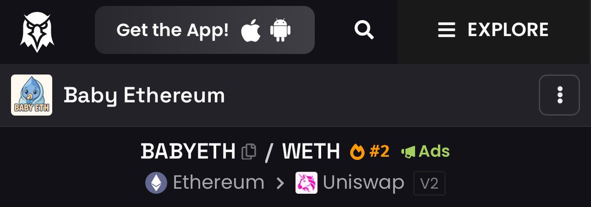 Hot 2 on DexS

dexscreener.com/ethereum/unisw…

#BabyETH #ETH #Meme #BullRun
