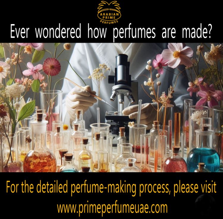 ArabianPrimeUAE's tweet photo. #17 content 

Ever wondered how perfumes are made?
Here’s a sneak peek into the 7-step process:

1️⃣ Conceptualize the scent
2️⃣ Select essential oils
3️⃣ Blend the magic
4️⃣ Age & settle
5️⃣ Filter out impurities
6️⃣ Dilute to perfection
7️⃣ Fill & package

From notes to bottle, it's an art form!
For the detailed perfume-making process, please visit https://t.co/AonmIPZRDP

#PerfumeMaking #FragranceArt #LuxuryPerfumes #Perfumes