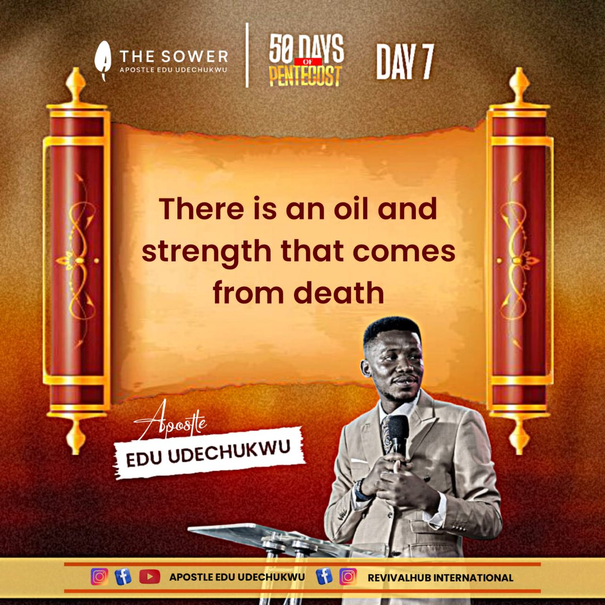 Excerpts from the ongoing 50Days of Pentecost Day 7

#5DOP #apostleeduudechukwu #apostleeduteaching #AEU #thesower
