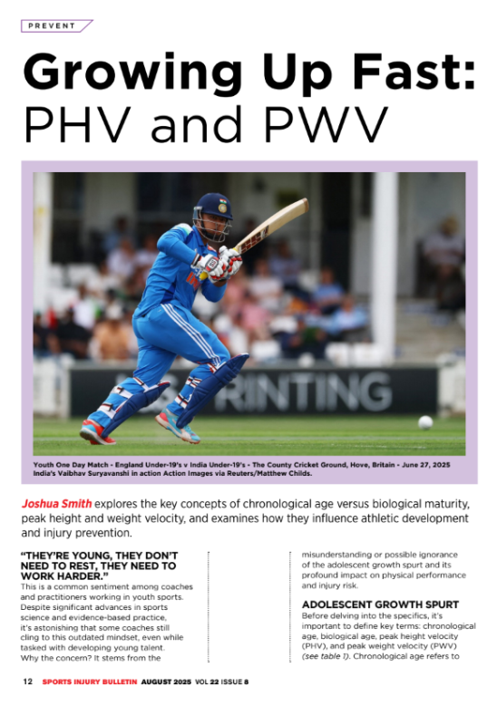 Joshua Smith explores the key concepts of chronological age versus biological maturity, peak height and weight velocity, and examines how they influence athletic development and injury prevention.

👀👇🤩📈

sportsinjurybulletin.com/diagnose--trea…
