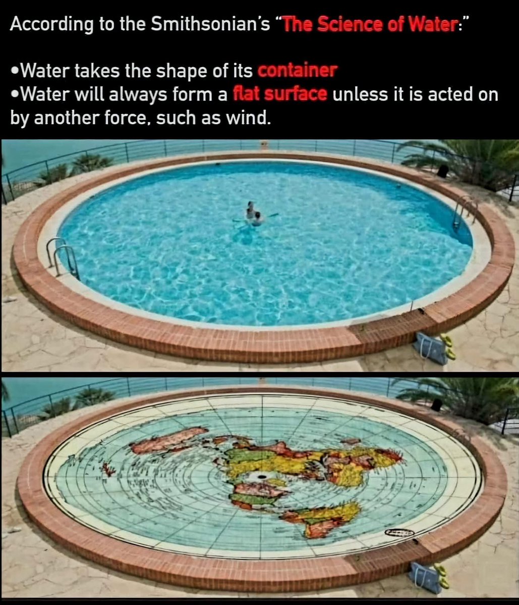 Water doesn’t lie. It sits flat in your glass, flat in your pool, and flat in every lake and ocean on earth. The only place it curves is in CGI.