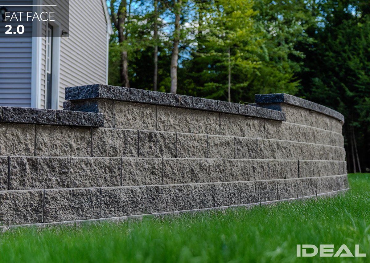 ByPavers's tweet photo. Our Fat Face 2.0 is a versatile segmental retaining wall system. Typically used as an MSE wall with geo-grid, certain situations call for more creative solutions, including;

▪ Single-panel gravity walls
▪ Modular walls with varying depths
▪ Back-to-back wall designs https://t.co/SF1nBeojb9