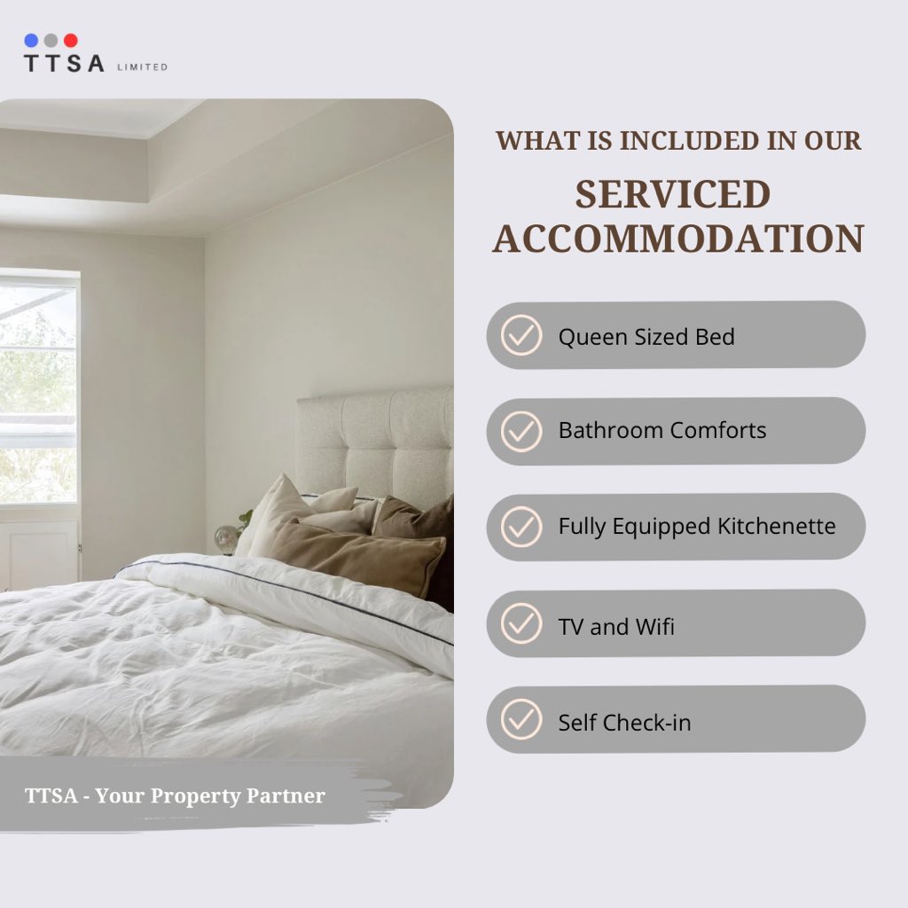 TTSALimited's tweet photo. From quick getaways to extended stays, we’ve got everything ready for your perfect home away from home. ✨🏡

#TTSA #StayWithUs #ServicedAccommodation #LondonProperty #Croydon #NorwoodJunction https://t.co/YjN3xu0sYF
