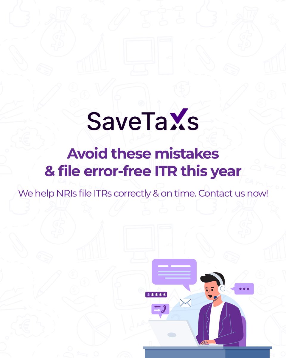 SaveTaxs_'s tweet photo. Filing your NRI ITR? Don't make these common mistakes! 🚨

File an error-free return this year!
#NRI #ITR #TaxFiling #TaxTips #IndianTaxes #TaxCompliance #ExpatLife https://t.co/1p6YRdXPzB
