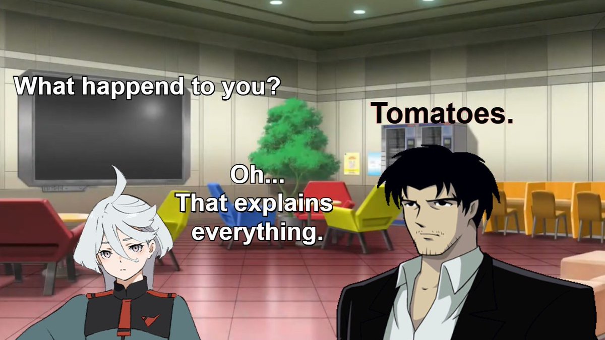 unlike other mecha shows, these ones focus on the tomato metaphors.