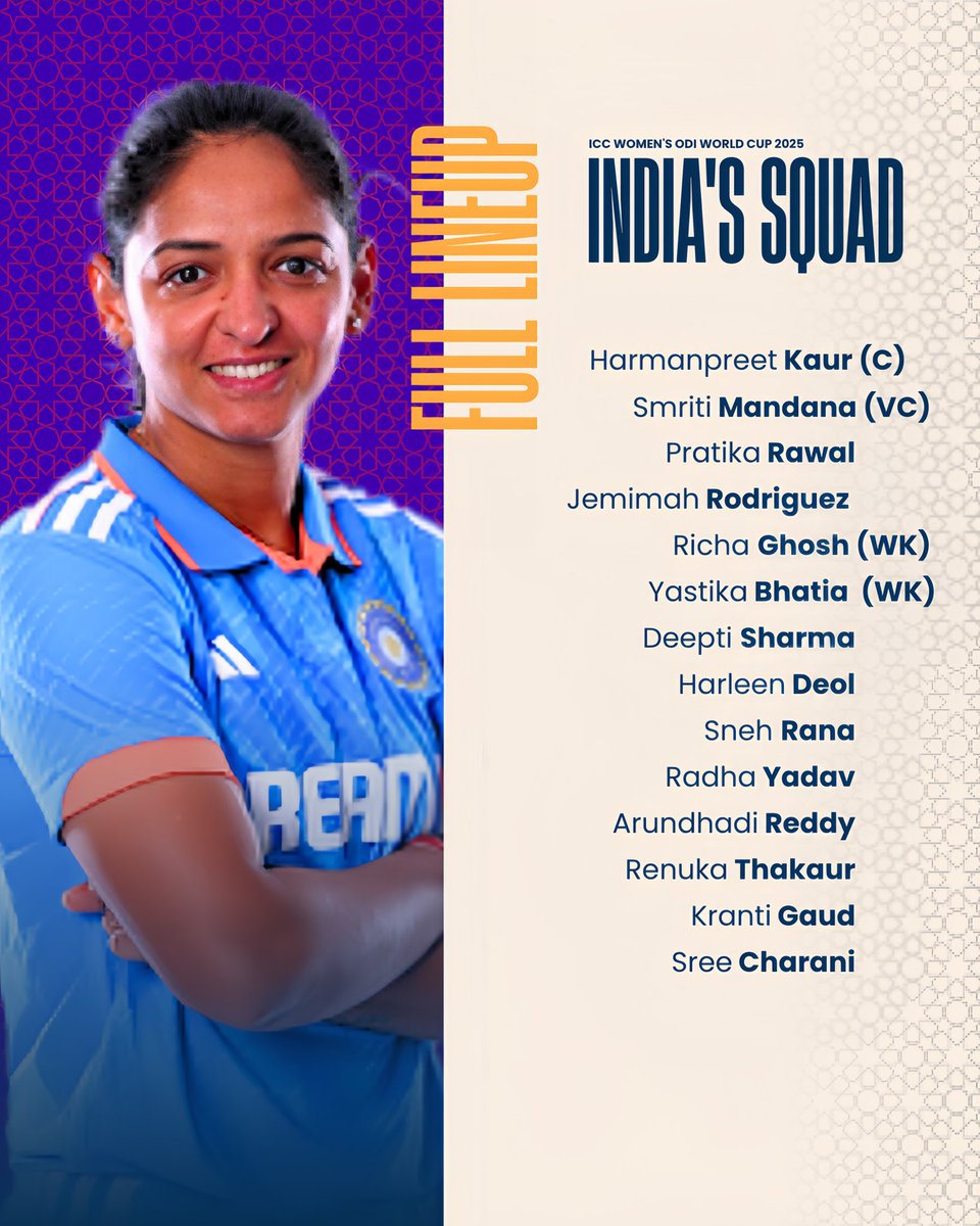 islspotlight's tweet photo. 👑 𝐈𝐍𝐃𝐈𝐀’𝐒 𝐐𝐔𝐄𝐄𝐍𝐒 𝐀𝐑𝐄 𝐑𝐄𝐀𝐃𝐘! 🌟
Harmanpreet Kaur (C) &amp; Smriti Mandana (VC) will lead India at the ODI World Cup 2025 🏆
A powerful squad blending experience &amp; young firepower 🔥

💙

#WomensWorldCup2025 #TeamIndia #WomenInBlue #IndianCricket #CricketIndia https://t.co/SnzkfeczE6