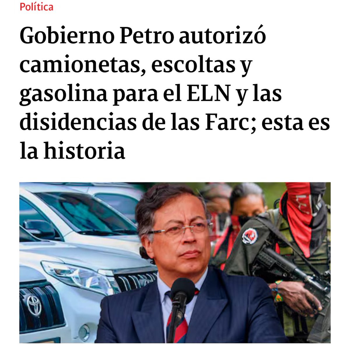 CARLOSFMEJIA's tweet photo. ATENCIÓN | @RevistaSemana revela los millonarios beneficios en protección que el Gobierno les dio al ELN y a las Farc. Esto es vergonzoso, Petro prioriza la seguridad de los peores terroristas, mientras alcaldes y líderes sociales claman por su seguridad. MUY GRAVE! 
https://t.co/rWHxKWD12d