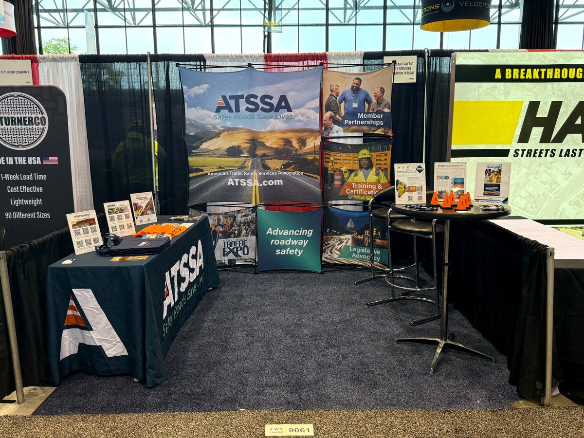 Join #ATSSA at the 2025 @APWATweets PWX Show in Chicago! Stop by booth 9061 to learn more about ATSSA's mission in shaping and optimizing national roadway safety and all the amazing work our members do to keep our roads safe. Let's work together towards zero deaths on our