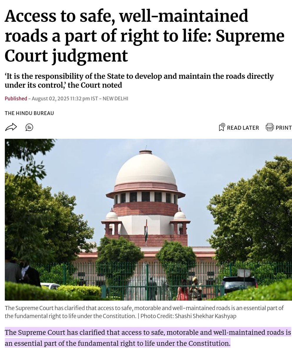 gurtejpannu55's tweet photo. Even the Supreme Court says Right to Good Roads is a fundamental right—yet our state govt shamelessly ignores it. Roads are broken, unsafe, and neglected. When even AAP’s own volunteers call it shameful, it exposes the govt’s utter failure. #RightToRoads #GovernanceCollapse https://t.co/987Y0D1Z2s