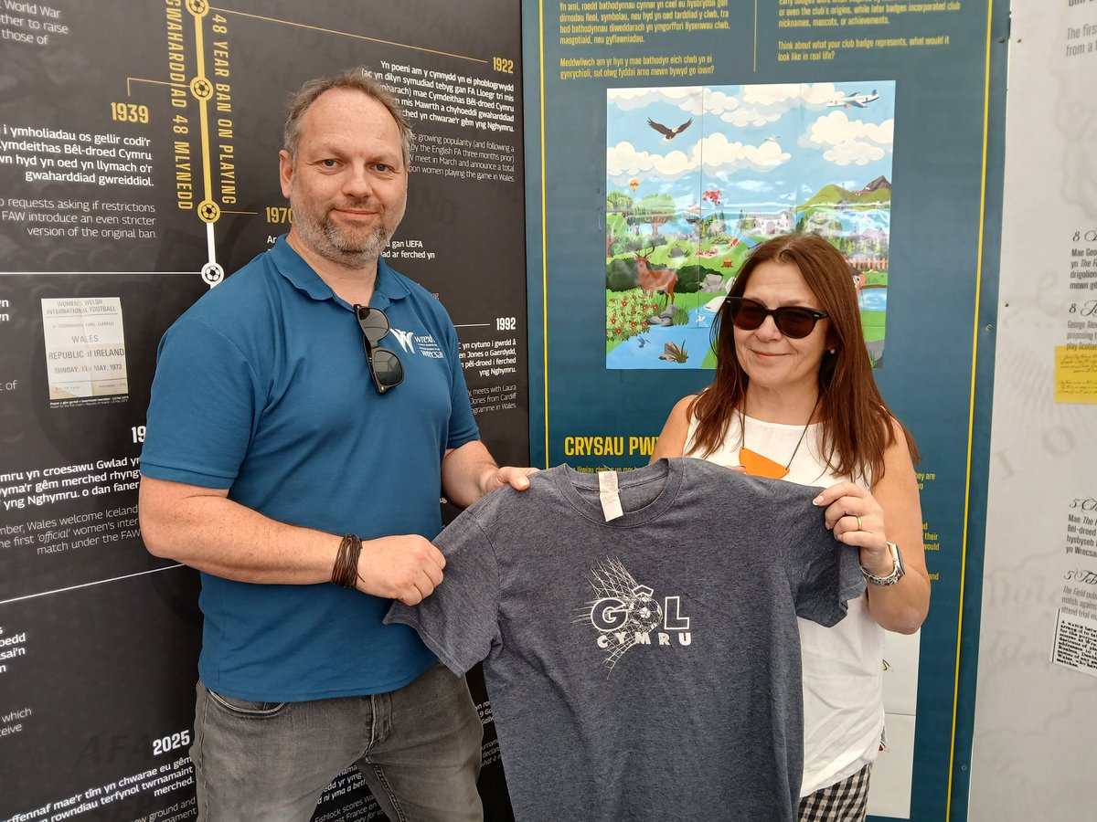 Gôl Cymru (@golcymru) on Twitter photo Great meeting <a href="/FootyMuseumWal/">Amgueddfa Bêl-droed Cymru / Football Museum Wales</a> at this year's l@eisteddfod
Gifts from our visits around the world will be on show when they open in #Wrecsam next year. Diolch. Great meeting <a href="/FootyMuseumWal/">Amgueddfa Bêl-droed Cymru / Football Museum Wales</a> at this year's l@eisteddfod
Gifts from our visits around the world will be on show when they open in #Wrecsam next year. Diolch.