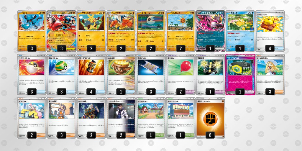 pokeca_book's tweet photo. メガブレイブ/メガシンフォニア環境
メガルカリオexのデッキレシピを掲載しました。

【メガルカリオex】環境デッキレシピまとめ https://t.co/KTUe6kC2Cp https://t.co/DYuo1QxFcs