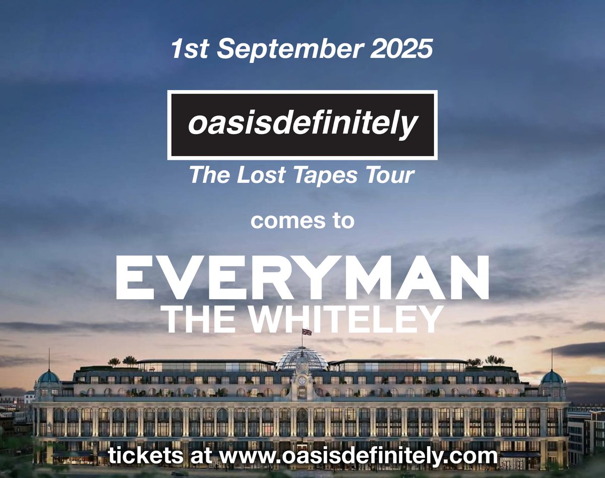 The Lost Tapes Tour launches at Everyman Cinemas this September — and we’re kicking it off in serious style.

1st September - Everyman The Whiteley (London’s newest luxury cinema).

Join us for an unforgettable night of unseen Oasis footage, live Q&amp;A with Tim Abbot, and the only