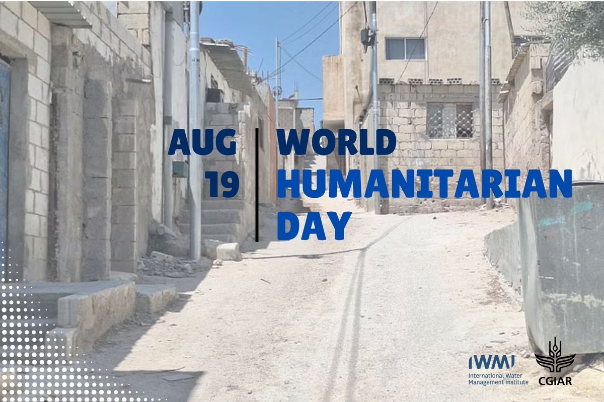 🌍 This #WorldHumanitarianDay, discover how IWMI and partners are advancing climate-resilient solutions in the face of rising risks in Jordan’s Jerash camp—linking science, community voices, and humanitarian action for a safer future. 👉 on.cgiar.org/4mo1BOj