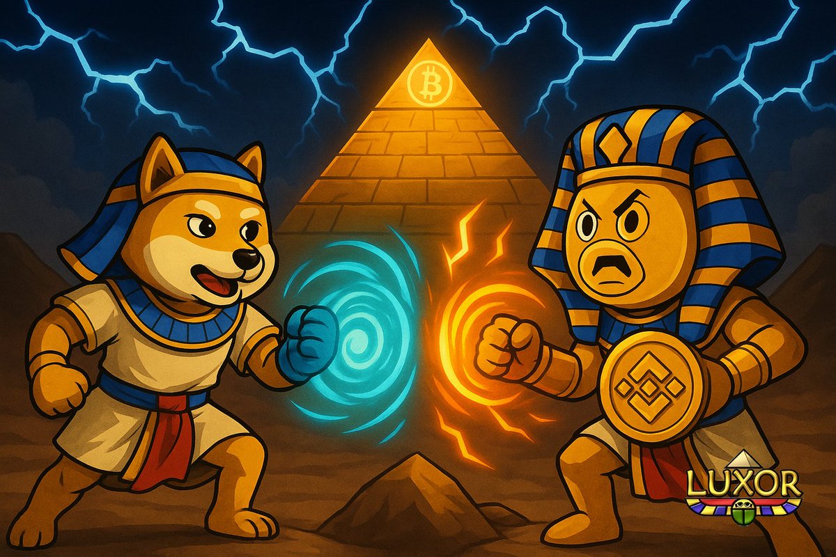 Clash of the titans under the pyramid of Bitcoin!
$LUXOR rises as the true power in the storm of crypto battles