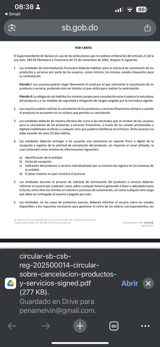 La Superintendencia de Bancos emitió una nueva circular que obliga a los bancos y financieras a permitir que la gente cancele productos y servicios al menos por los mismos canales en que los contrató.