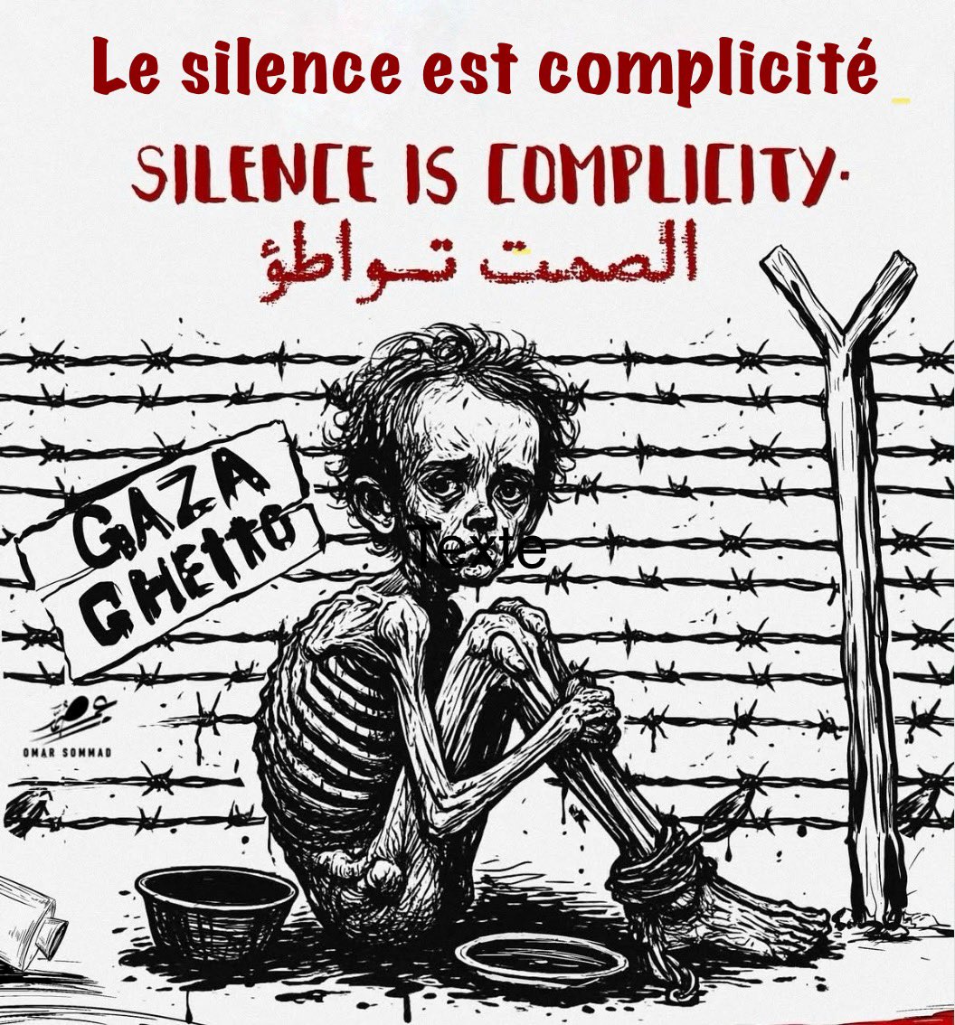 Le silence est complicité 

Ne jamais cesser de parler de la Palestine
#FreePalestine #Gaza #genocide #GazaGenocide #StopGazaGenocide #Paix