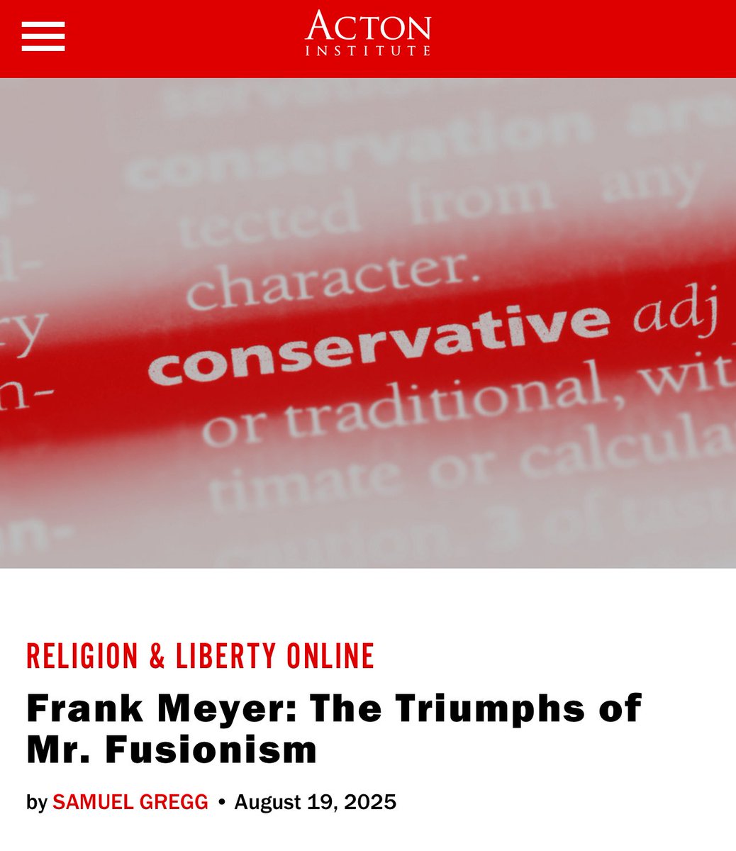 Samuel Gregg (@drsamuelgregg) on Twitter photo At <a href="/ActonInstitute/">Acton Institute</a>, I review <a href="/amspectator/">The American Spectator</a>’s Daniel J Flynn’s new biography of the father of #fusionism, Frank Meyer - one of the 20th century’s most complicated public intellectuals 1/2: At <a href="/ActonInstitute/">Acton Institute</a>, I review <a href="/amspectator/">The American Spectator</a>’s Daniel J Flynn’s new biography of the father of #fusionism, Frank Meyer - one of the 20th century’s most complicated public intellectuals 1/2: