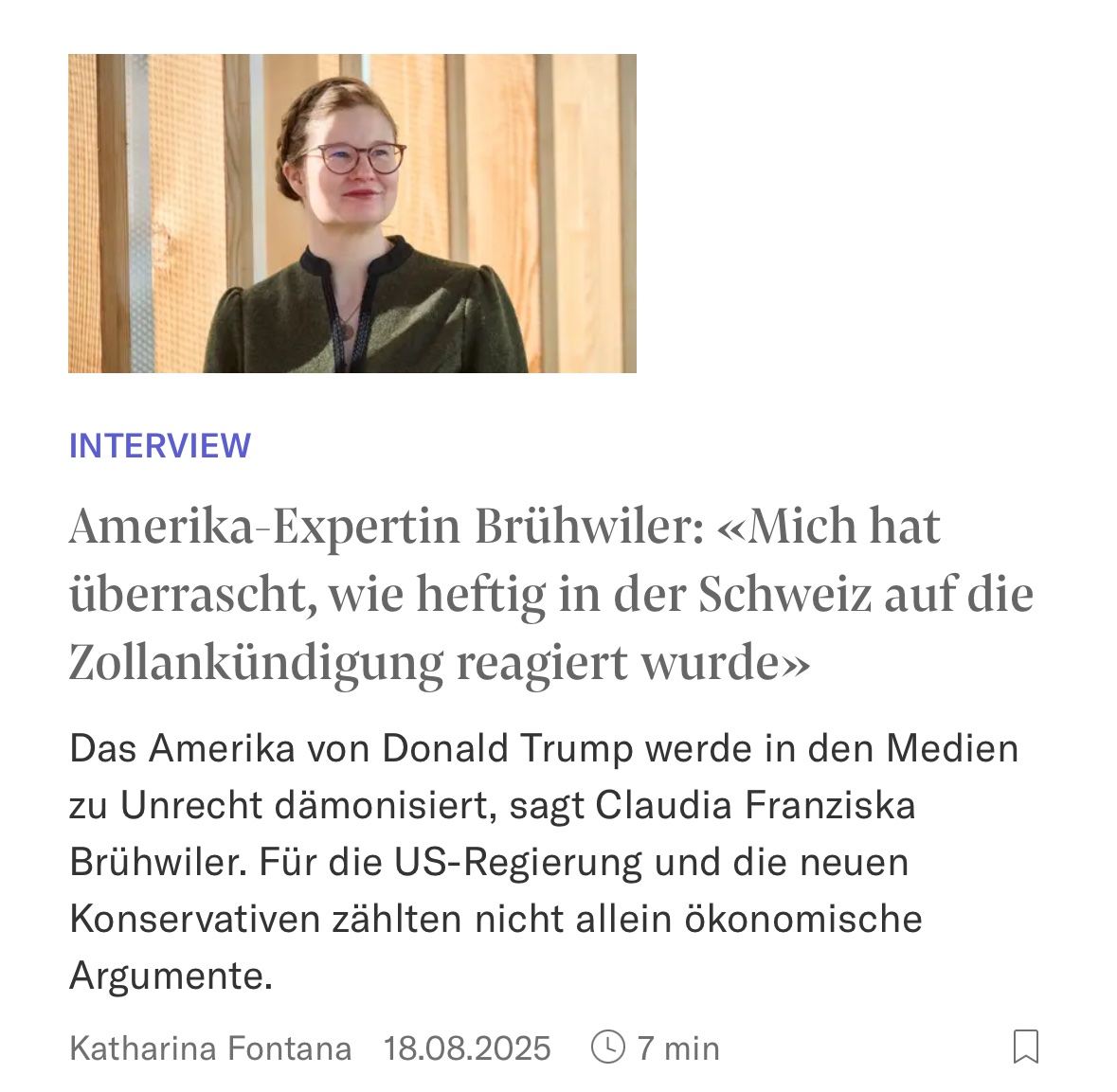 AnishaImhasly's tweet photo. @ORFdasgespraech Wir schreiben nun den 19. August 2025 und dieses Interview hat äusserst schlecht gealtert. Dass diese Person als Expertin für die USA eine Professur innehat und so blauäugig war — und es immer noch ist. Eine Trump-Apologetin, die gerne in der NZZ und im Tagi zu Worte kommt. https://t.co/Vic6AKoR8E