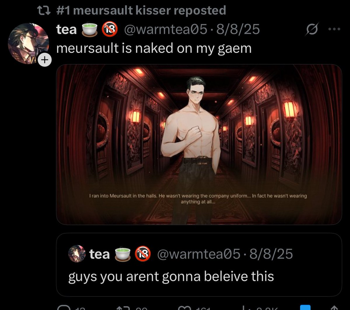 let me guess you looked up "meursault" and "naked" in the same search bar