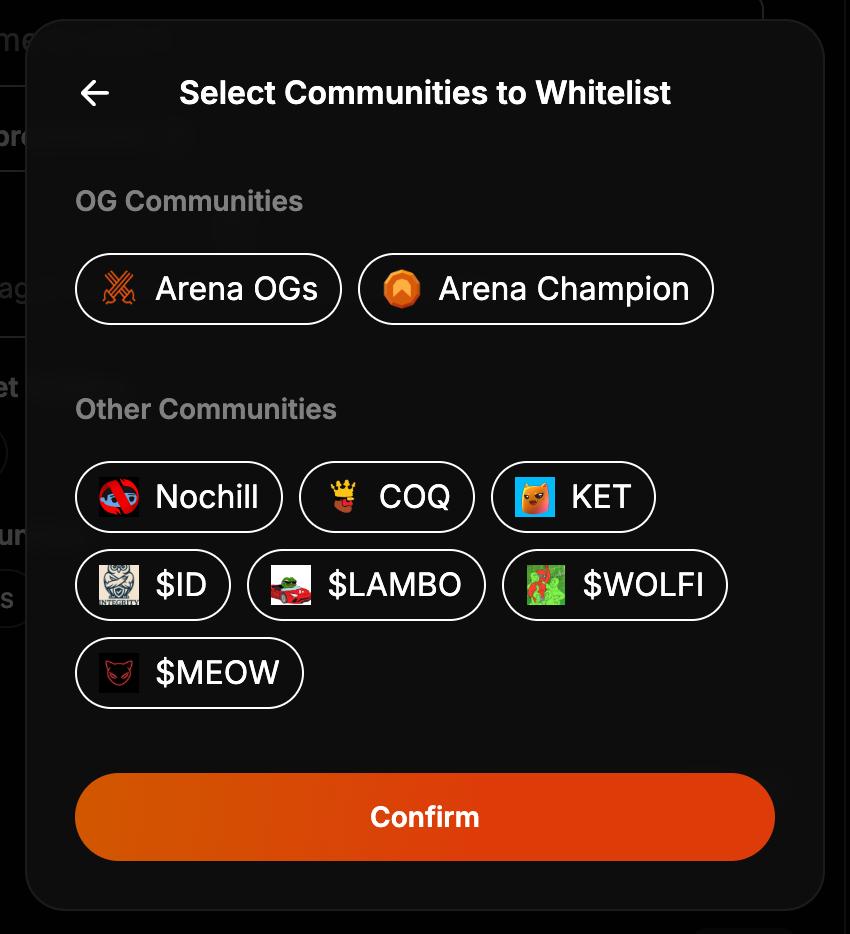TheArena's tweet image. Whitelisting V.2 is here! Here’s what to expect ⚡

1. Dynamic Badges for Launch Tokens

Tokens crossing the $1M marketcap threshold now receive a dynamic badge, automatically distributed to their top 300 holders.

2. Whitelist Dynamic Badges

You can now whitelist tokens that…